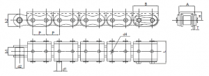 Roller Chain with U-Type Attached