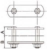 BS Conveyor Chain Link with Nuts