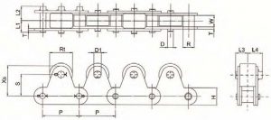 TransDrive Double Pitch Accumulation Chain with Top Roller