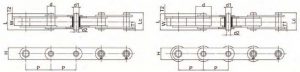 TransDrive Double Small and Large Pitch Hollow Pin Chain