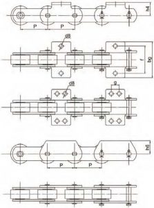 TransDrive M Series Conveyor Chain (Solid Pins) K Attachment.