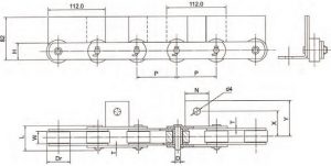 Mesh Belt Furnace Hoisting Chain