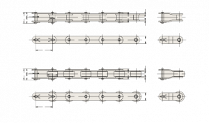 Zexus Double Pitch Stainless Steel Roller Chain for Conveyor Use.