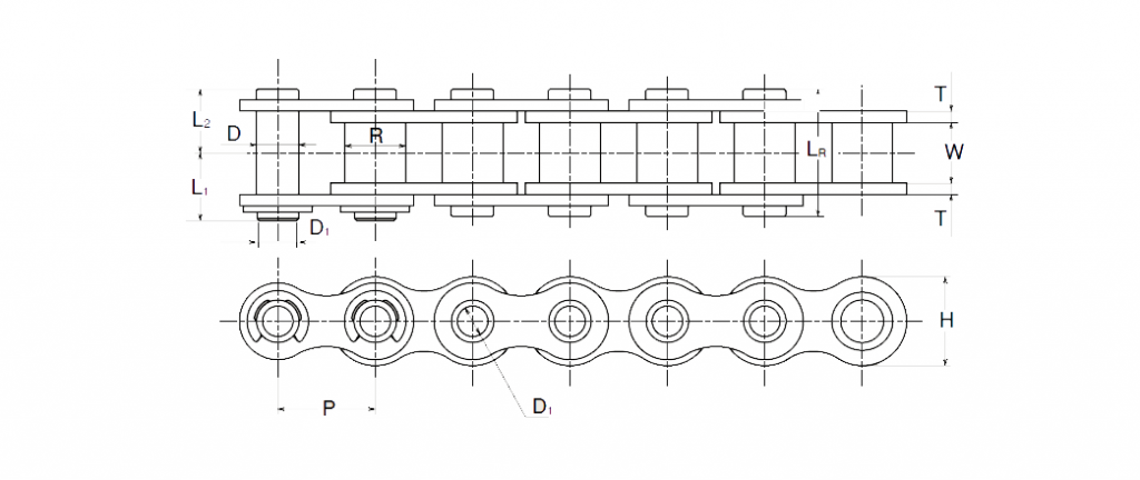 Zexus Standard Hollow Pin Chain