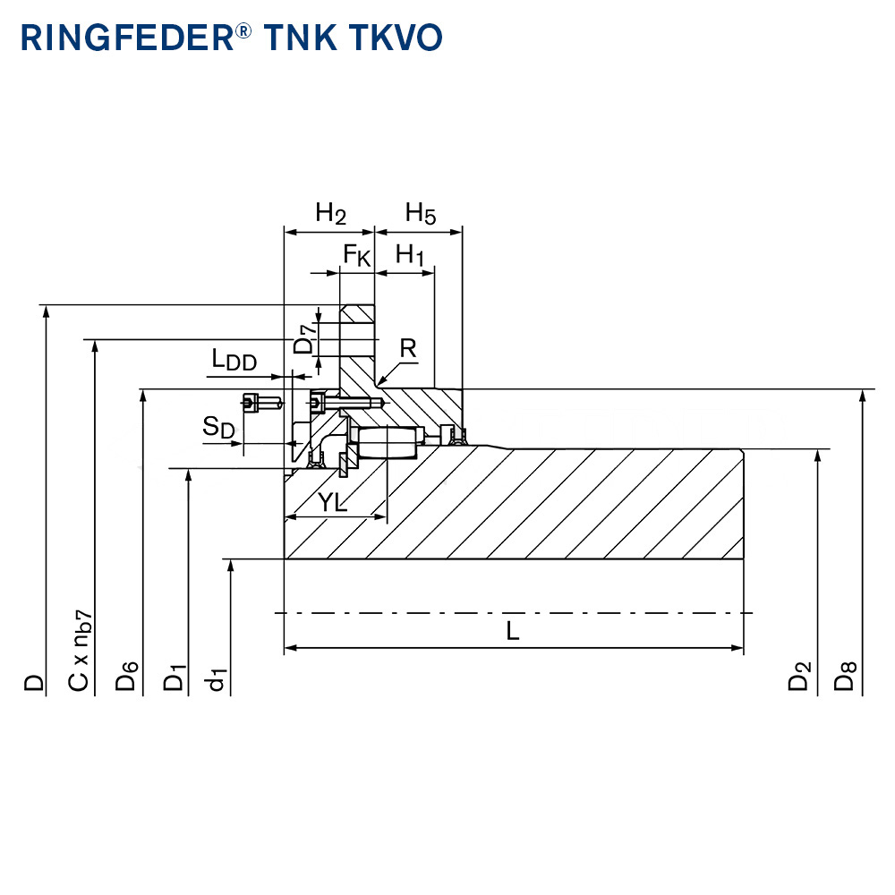 Ringfeder-barrel-couplings-tnk-tkvo-drawing