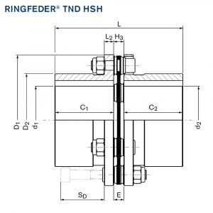 drawing-ringfeder-steel-disc-couplings-tnd-hsh