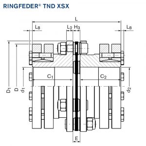 drawing-ringfeder-steel-disc-couplings-tnd-xsx